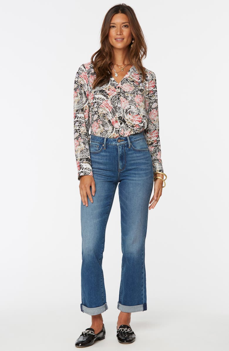 NYDJ Relaxed Straight Leg Cuff Jeans, Alternate, color,