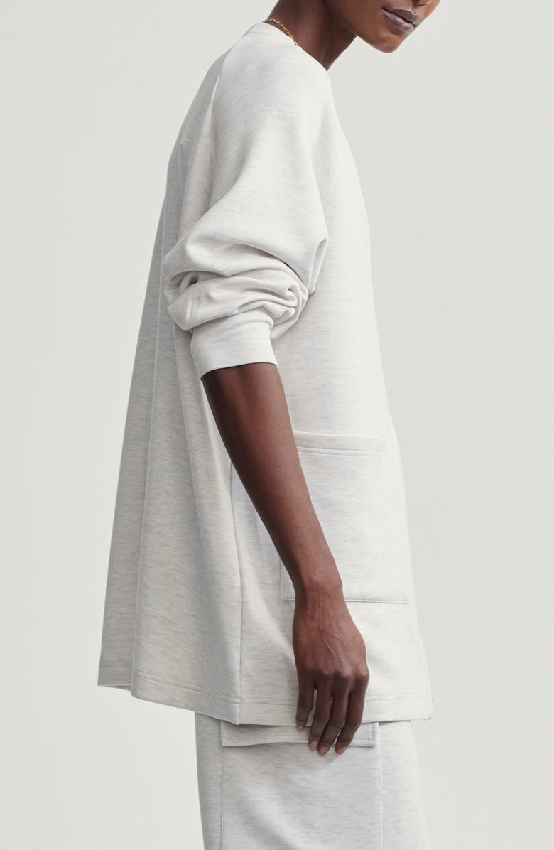 Varley Augusta DoubleSoft<sup>®</sup> Zip-Up Sweatshirt, Alternate, color, Ivory Marl