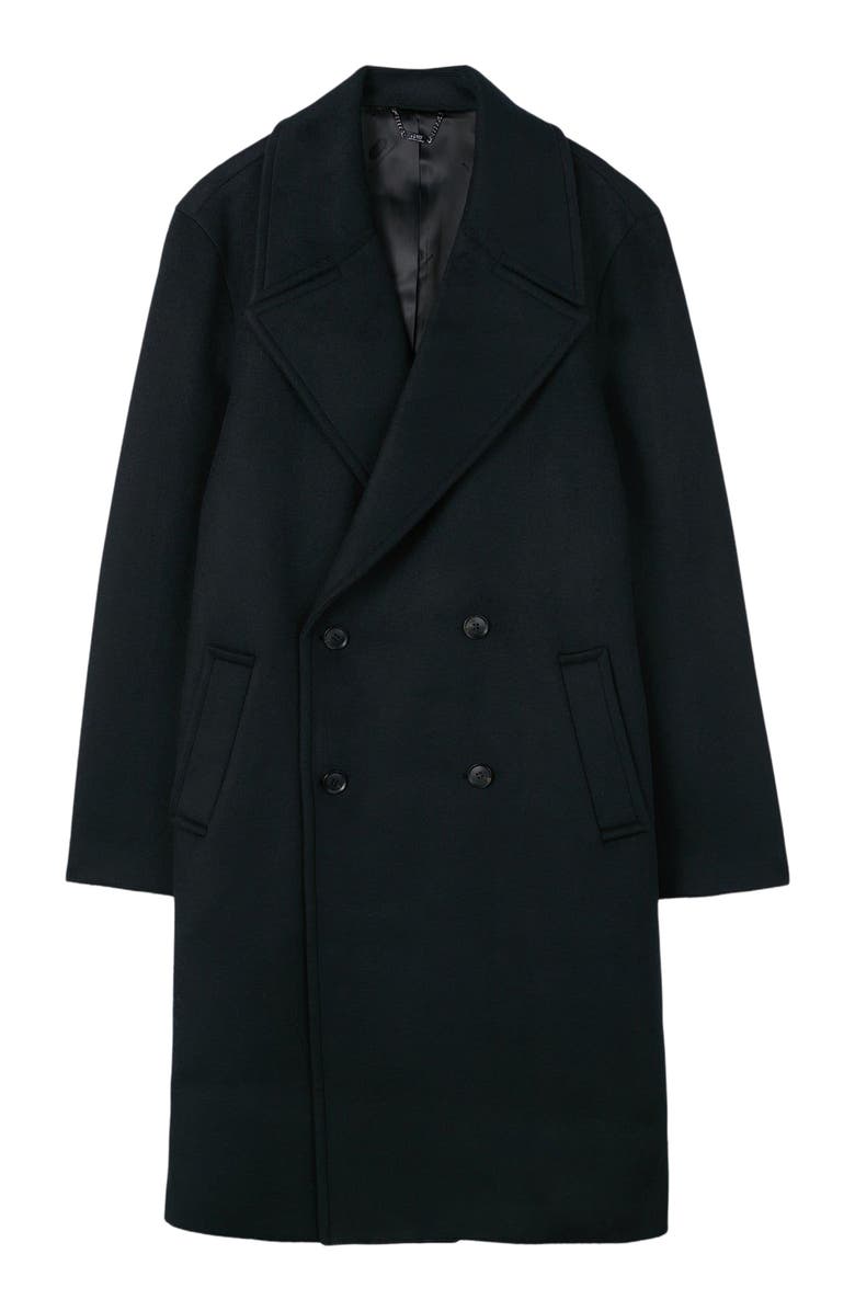 GOBI Mongolian Cashmere Double-Breasted Cashmere Coat for Men, Alternate, color, Black