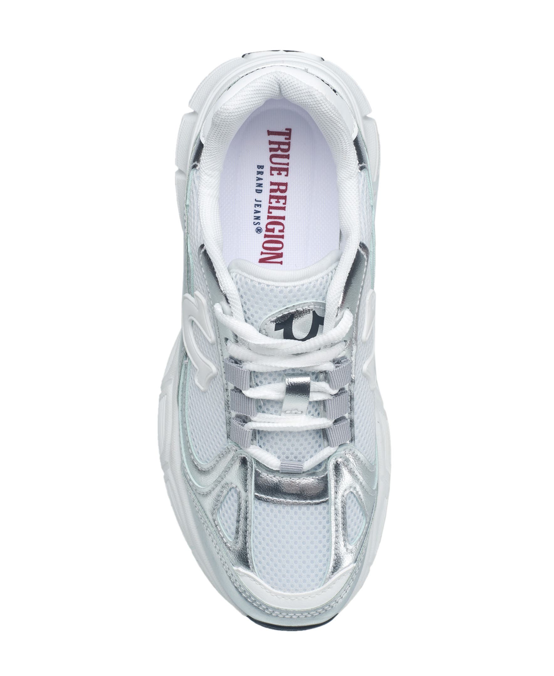 True Religion Dreezy Chunky Logo Sneaker, Alternate, color, Silver