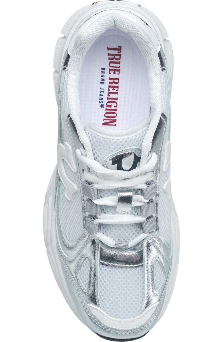 True Religion Dreezy Chunky Logo Sneaker, Alternate, color, Silver