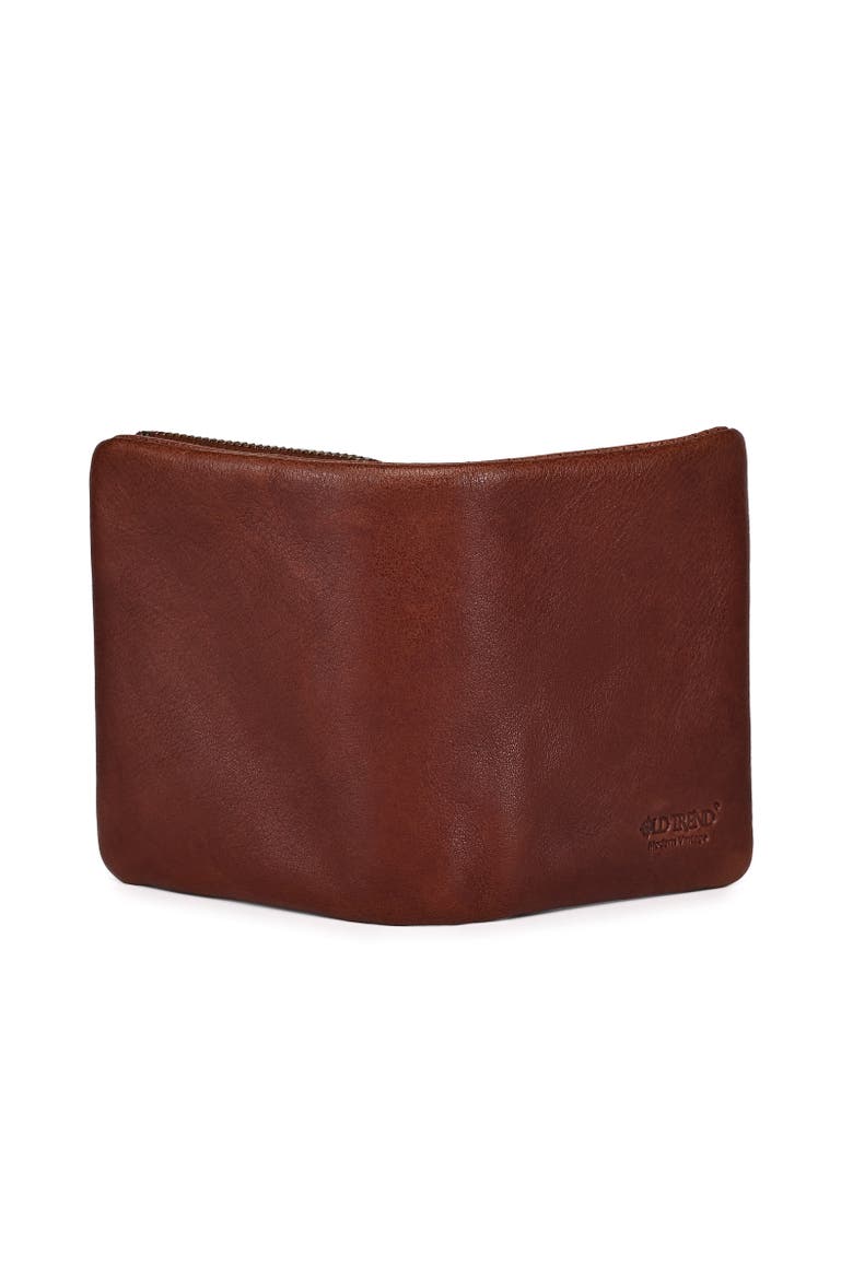 Clover Genuine Leather Slim Secure Trifold RFID Wallet, Alternate, color, Brown