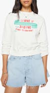 MOTHER Serve N Serve Graphic Cotton Sweatshirt