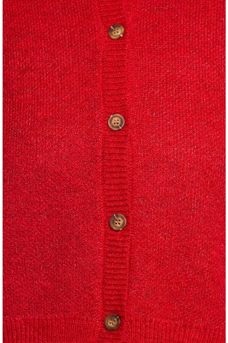 Naya Collar Cardigan, Alternate, color, RED