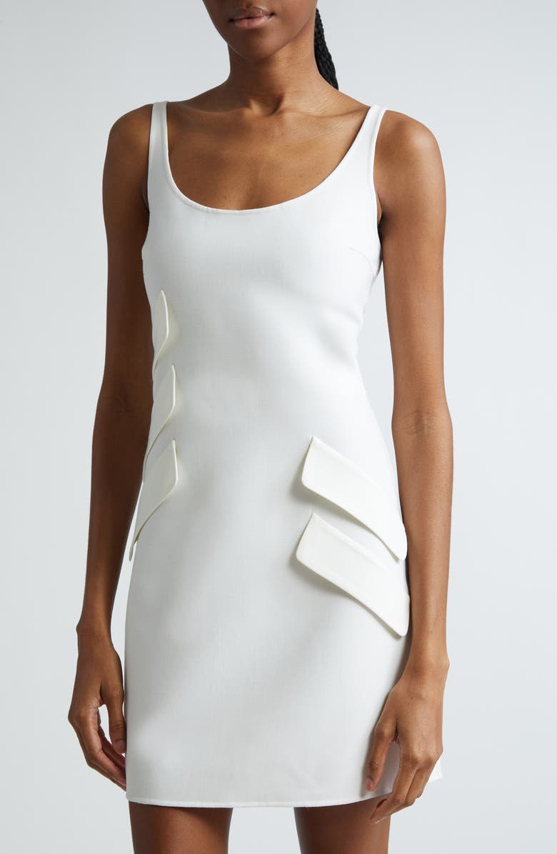 Versace Pocket Detail Scoop Neck Dress, Alternate, color, 