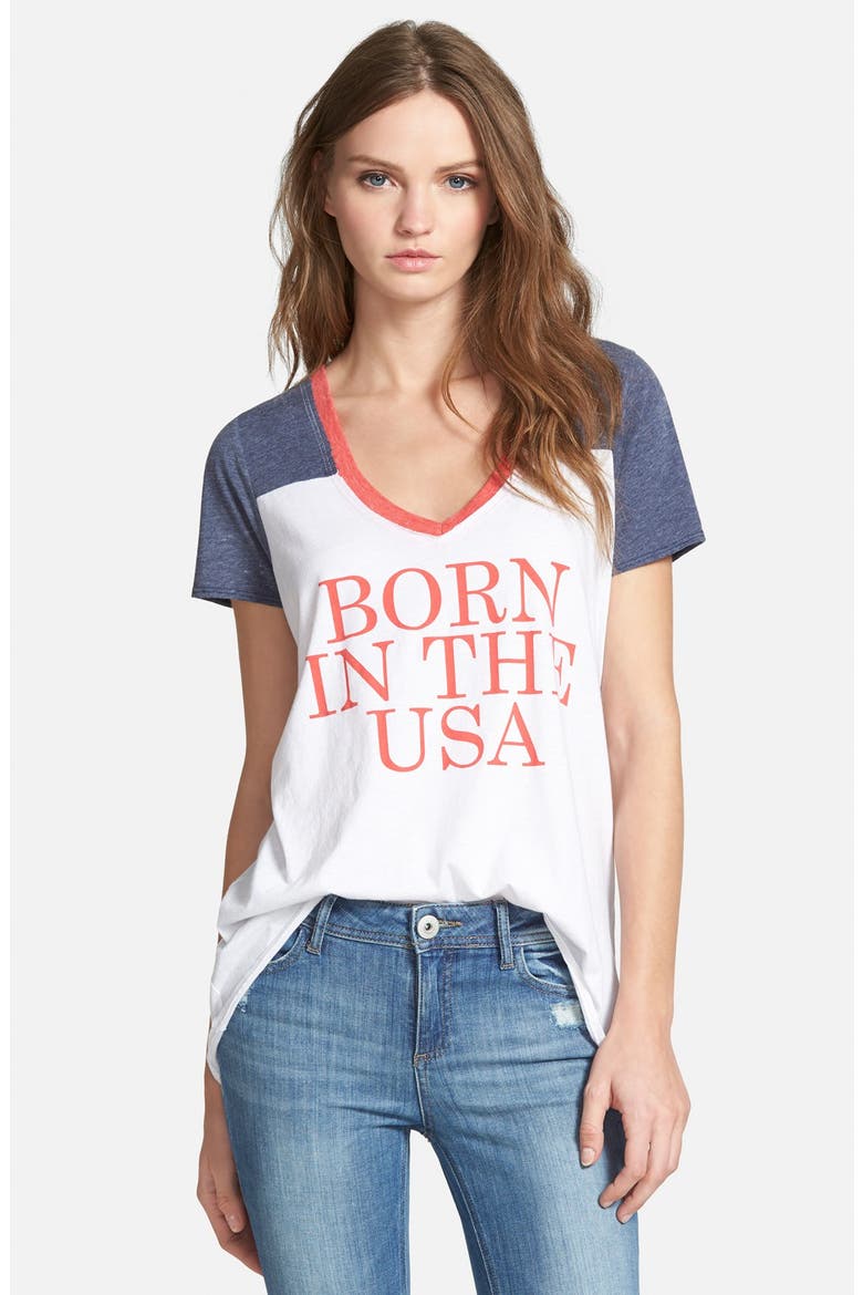 'Born In The USA' Graphic Tee, Main, color, WHITE/ BLUE/ RED