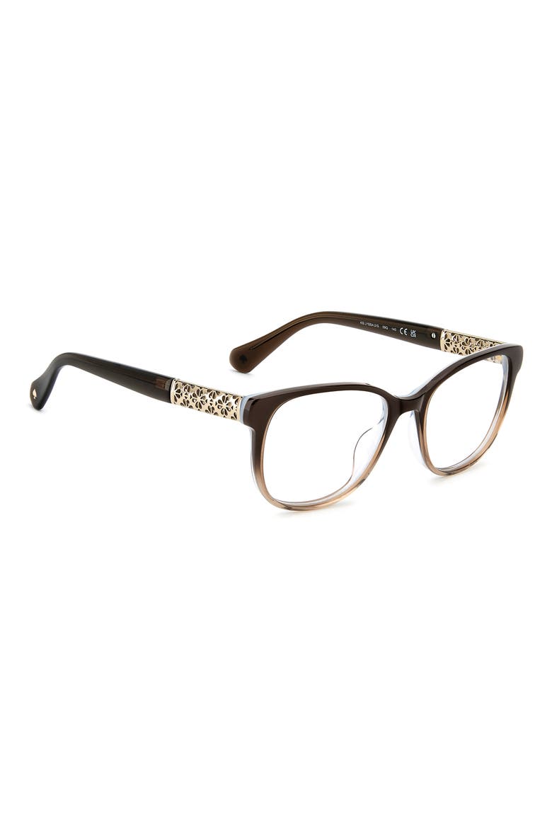 lyssa 51mm square optical glasses, Alternate, color, BROWN