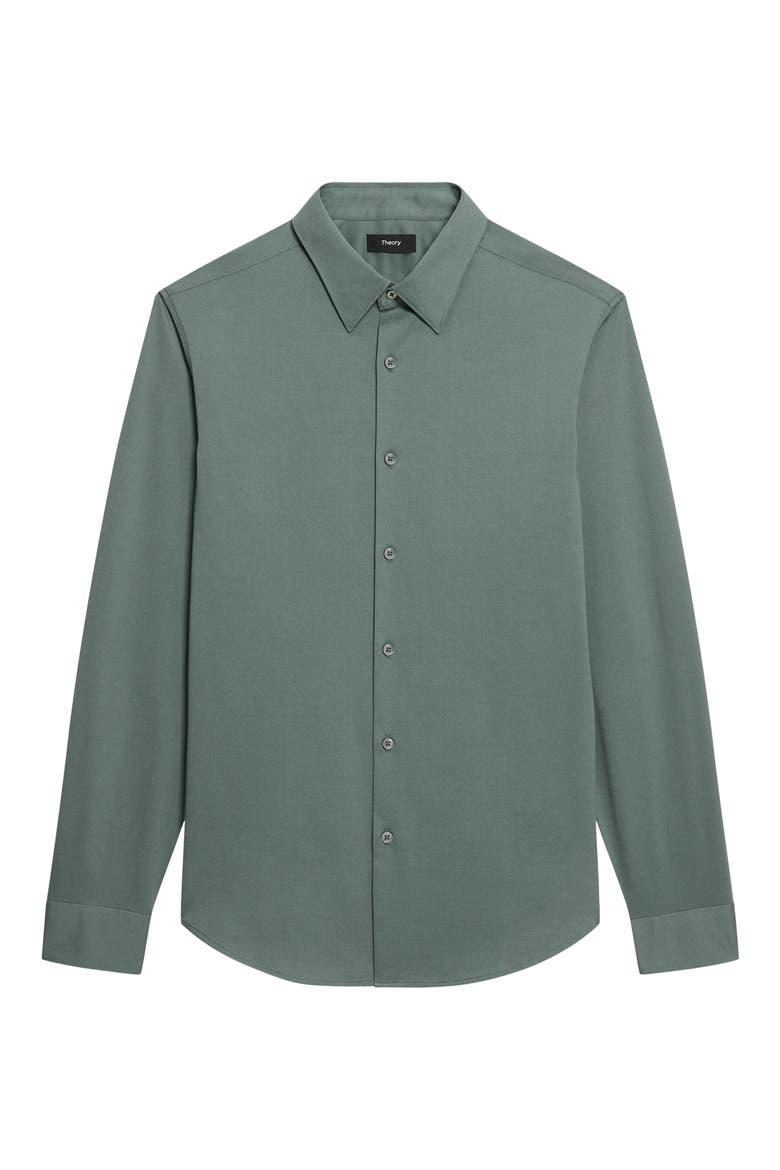 Sylvain ND Structure Knit Button-Up Shirt, Alternate, color, LIGHT PINE GROVE - 2QL