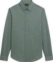 Theory Sylvain ND Structure Knit Button-Up Shirt