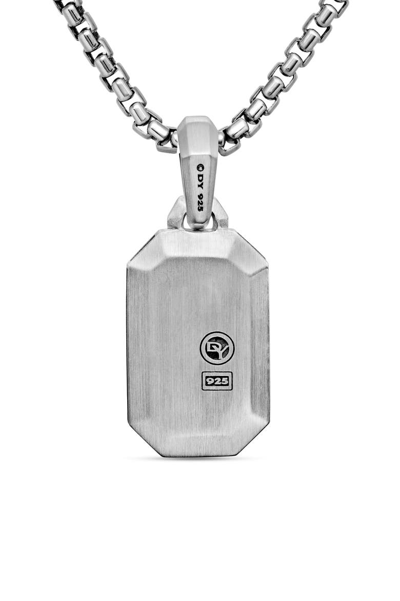 Streamline® Pavé Amulet with Diamonds, Alternate, color, STERLING SILVER