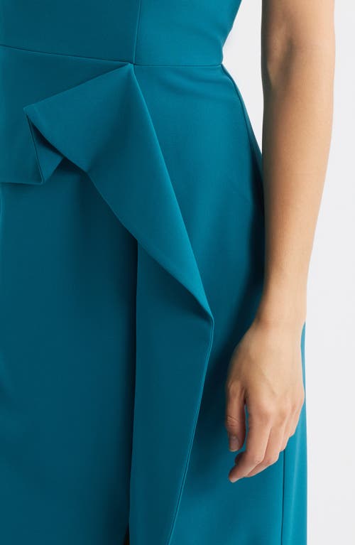 Vince Camuto Laguna Ruffle Detail Strapless Gown In Green