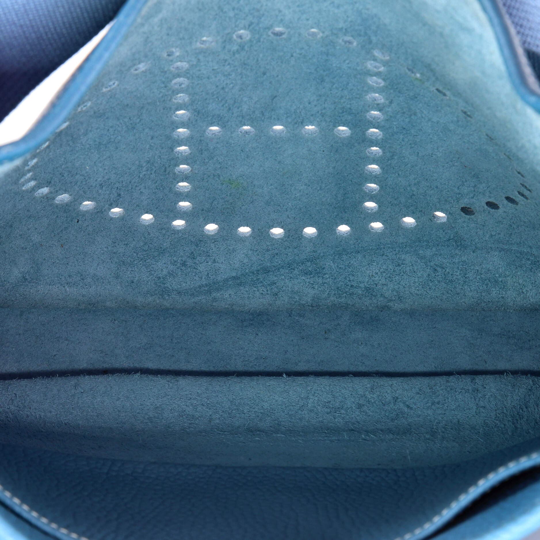 Pre-Owned Hermes Evelyne Bag Gen I Clemence PM, Alternate, color, Blue Jean