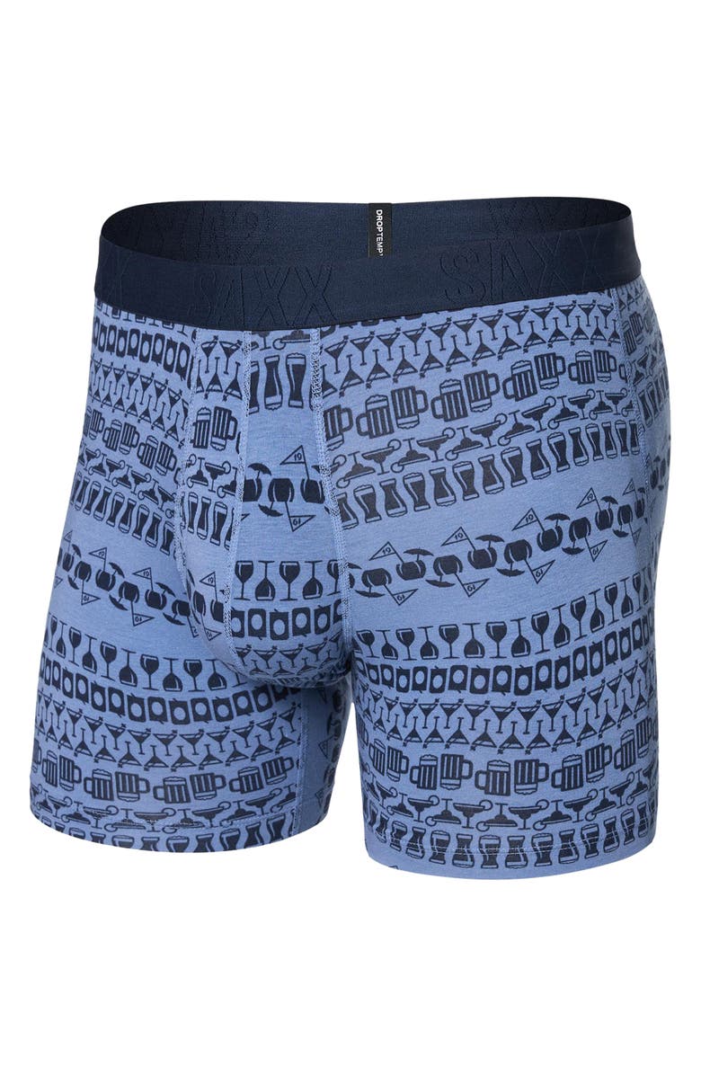 SAXX DropTemp<sup
®</sup
Cooling Cotton Boxer Briefs, Alternate, color, 19Th Hole Stripe-Blue