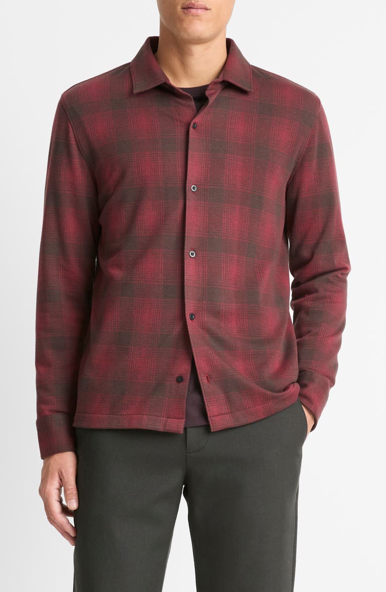 Vince Ombré Plaid Button-Up Shirt, Main, color, 