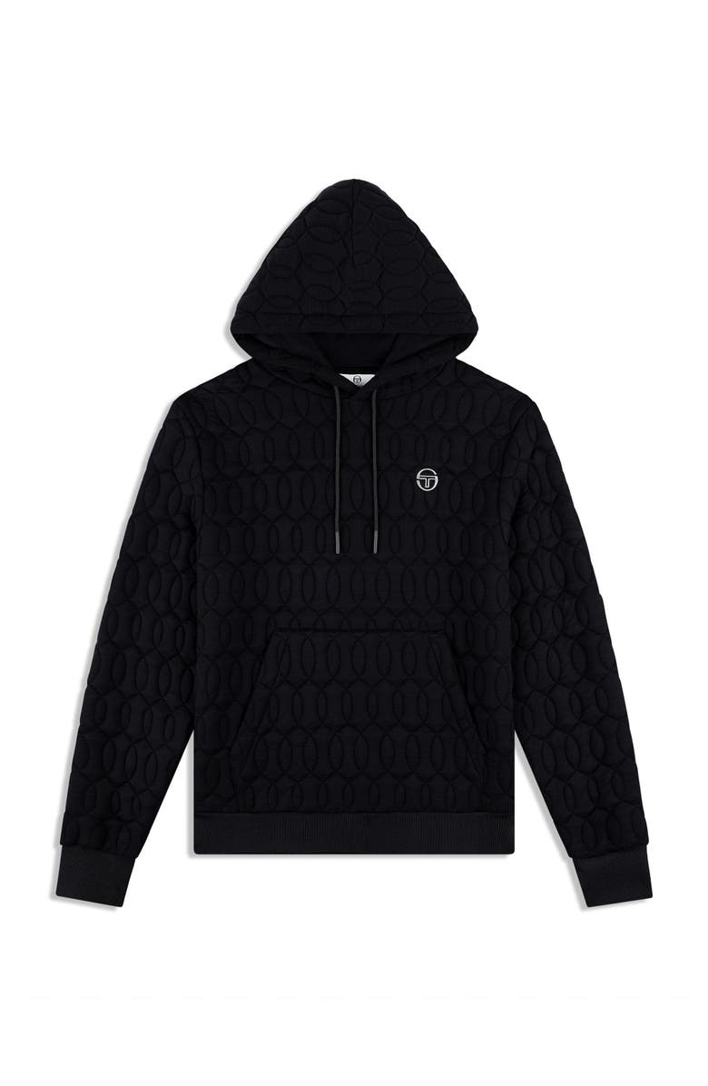 Sergio Tacchini Aversa Quilted Hoodie, Alternate, color, Black Beauty