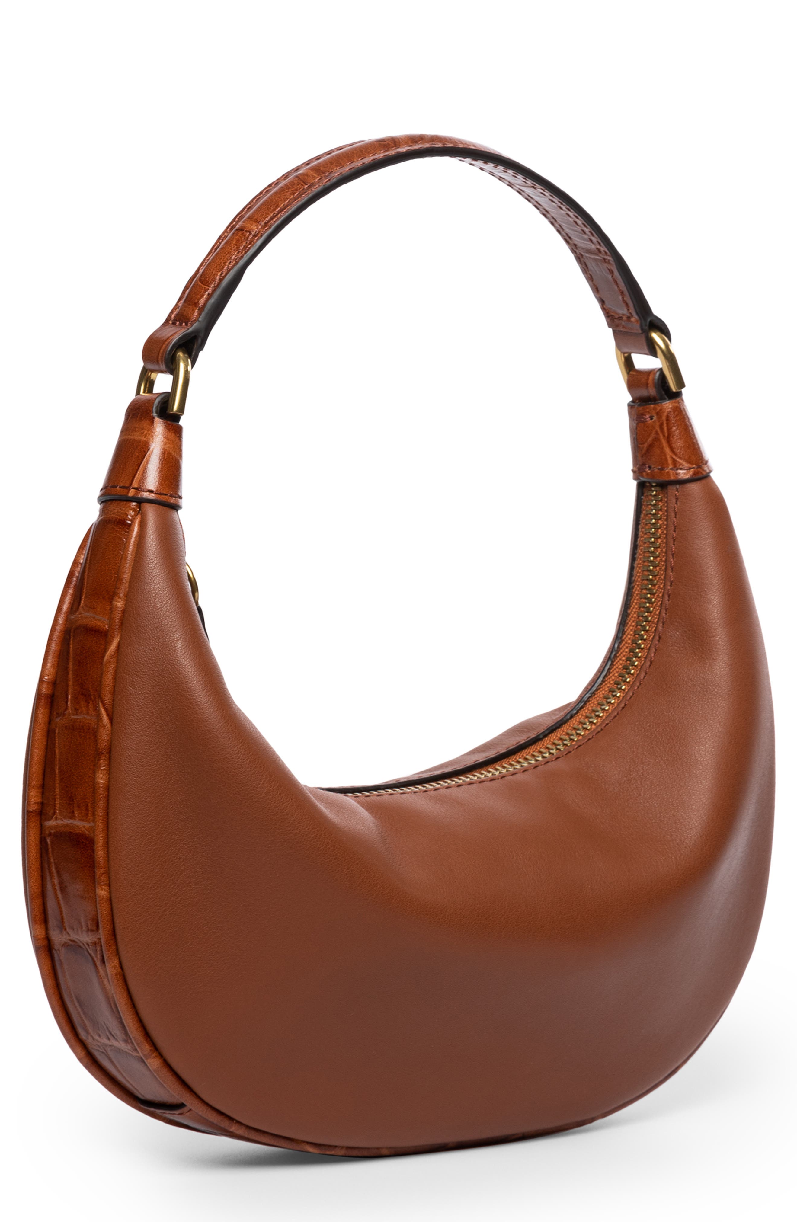 Mini Sasha Leather Shoulder Bag, Main, color, TAN