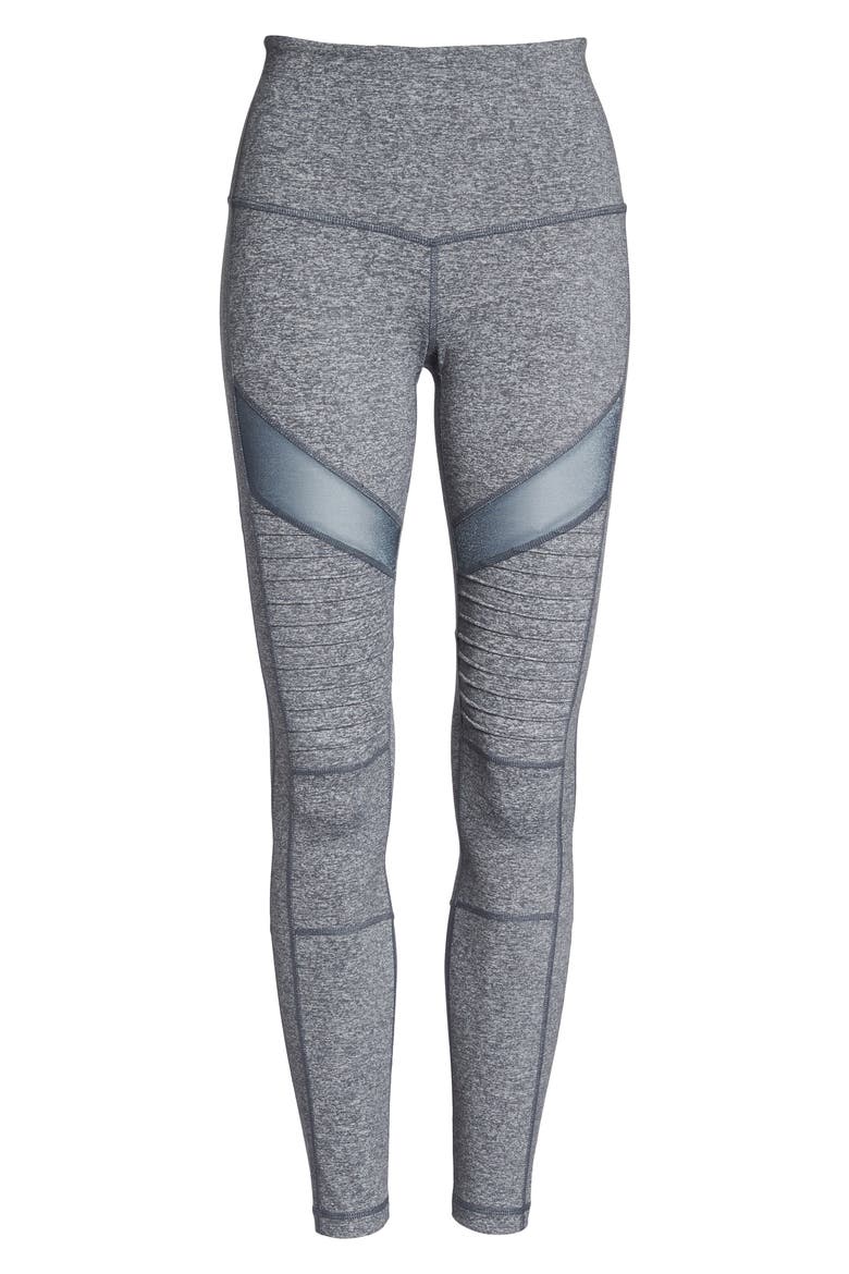 Autumn High Waist Moto Ankle Leggings, Alternate, color, GREY GRAPHITE