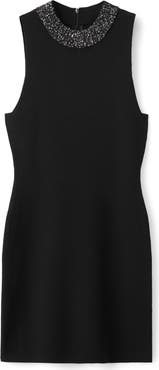 MANGO Sequin Sleeveless Sweater Dress