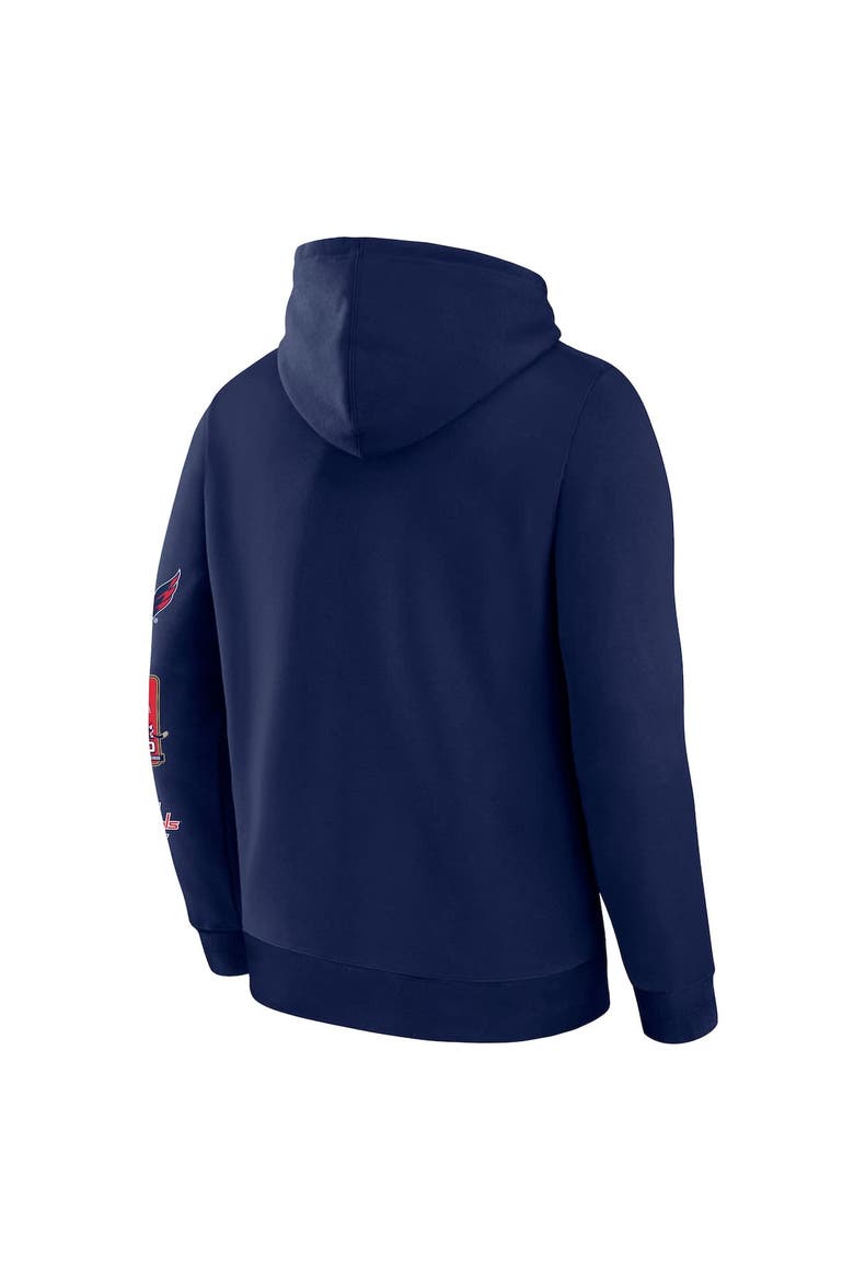 Men's Fanatics Alexander Ovechkin Athletic Navy Washington Capitals NHL All-Time Leading Goal Scorer Badges Pullover Hoodie, Alternate, color, Athletic Navy