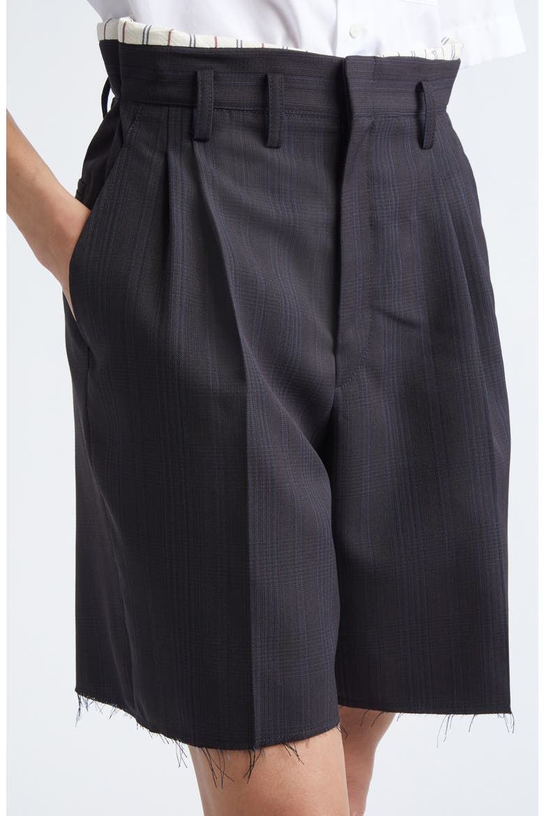Anonymity of the Lining Virgin Wool & Cotton Shorts, Alternate, color, BLACK/ BLUE