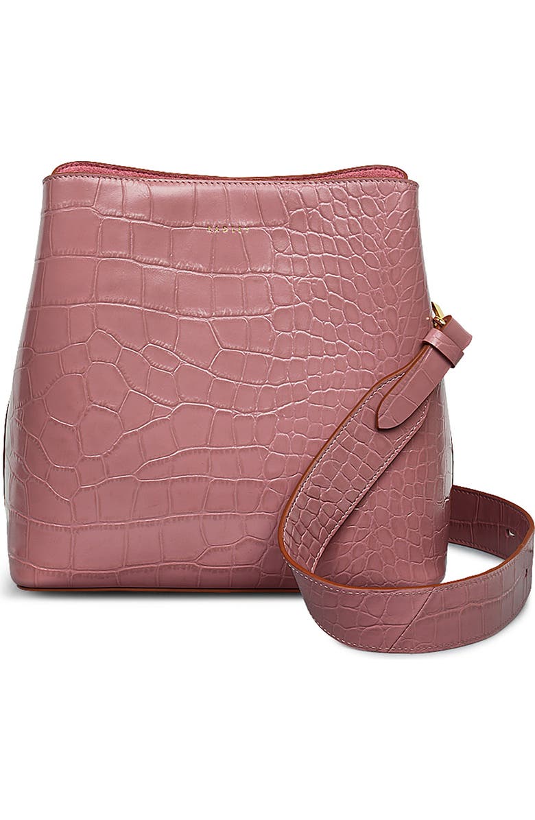 Radley Medium Duke's Place Croc-Embossed Leather Crossbody Bag, Main, color, French Rose