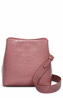 Medium Duke's Place Croc-Embossed Leather Crossbody Bag