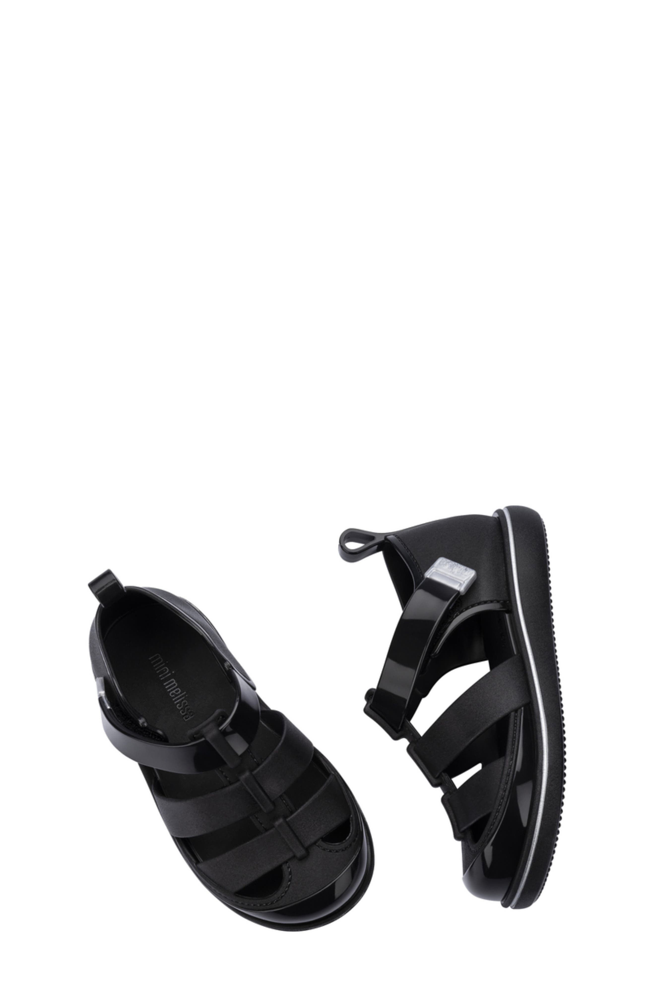 Mini Melissa Kids' Smash Jelly Sandal, Alternate, color, Black