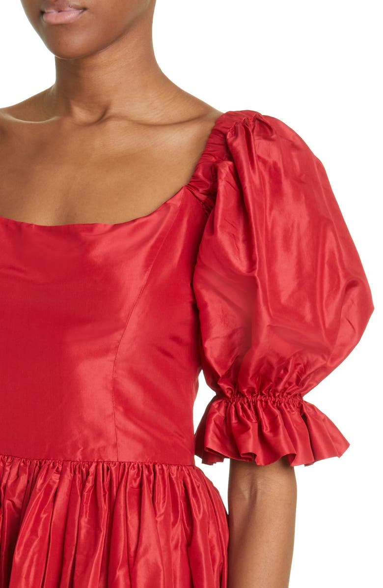 CAFE FORGOT x ZEPHERINA Puff Sleeve Silk Taffeta Minidress, Alternate, color,