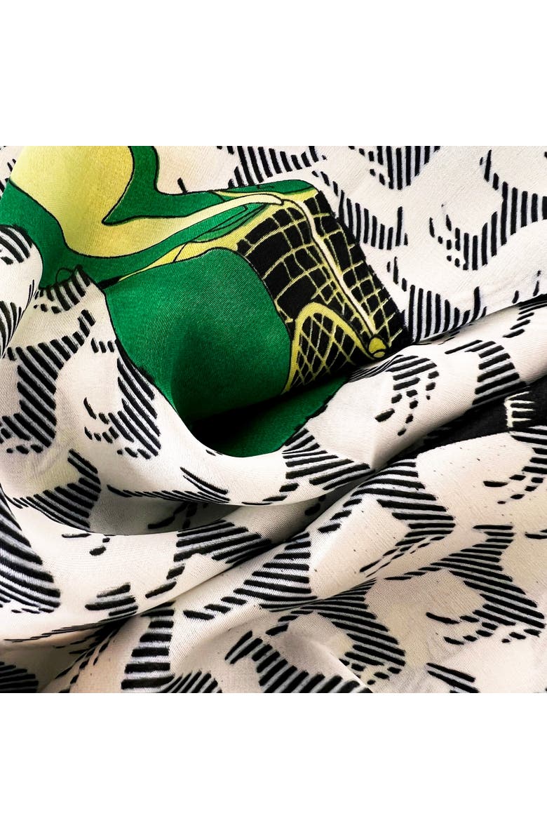 Youzey The Majestic - Lightweight Scarf, Alternate, color, Green/White/Black