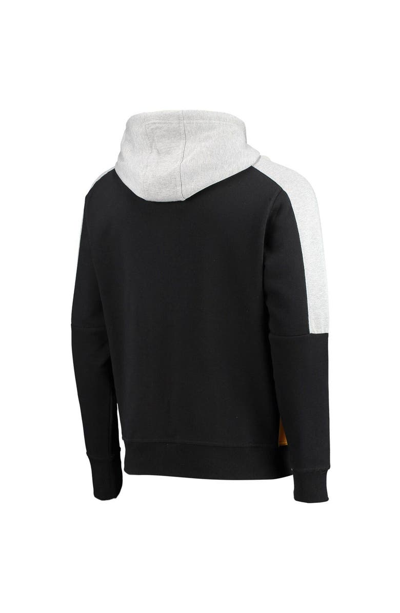 STARTER Men's Starter Black/Orange Philadelphia Flyers Playoffs Color Block Full-Zip Hoodie, Alternate, color, 