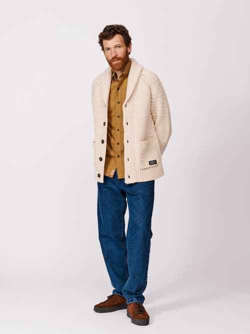 Aubin Frampton Shawl Cardigan Sweater In Sand
