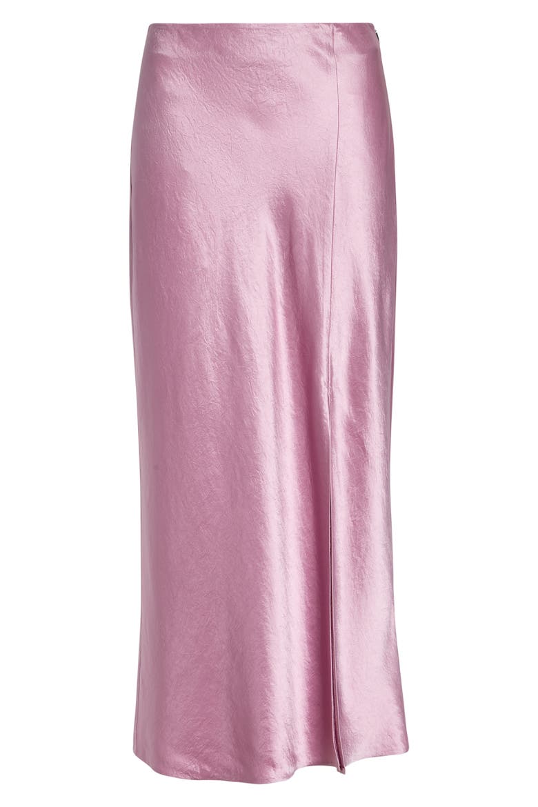 Bias Cut Washed Twill Slip Skirt, Main, color, PEONY