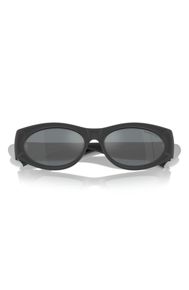 Tiffany & Co. 55mm Oval Sunglasses, Alternate, color, Black Grey