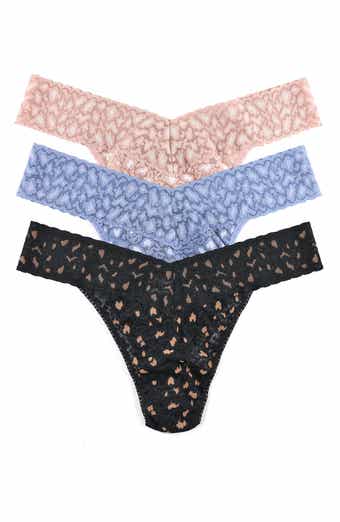 Hanky Panky Leopard Cross Dye Assorted 3-Pack Original Rise Thongs