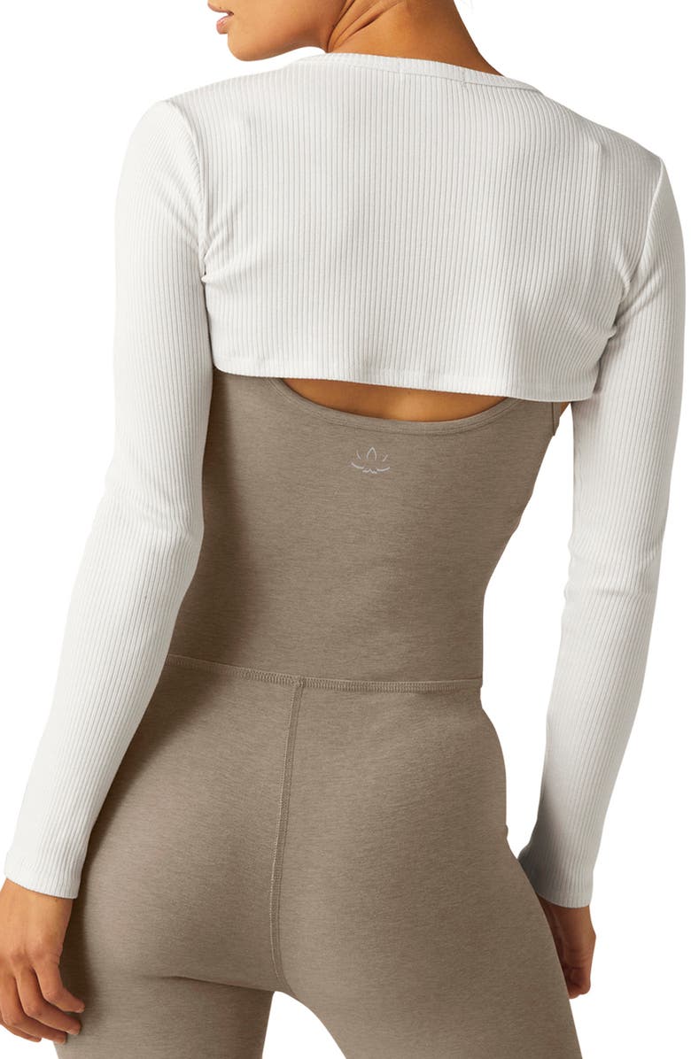 Beyond Yoga Formation Shrug, Alternate, color, White