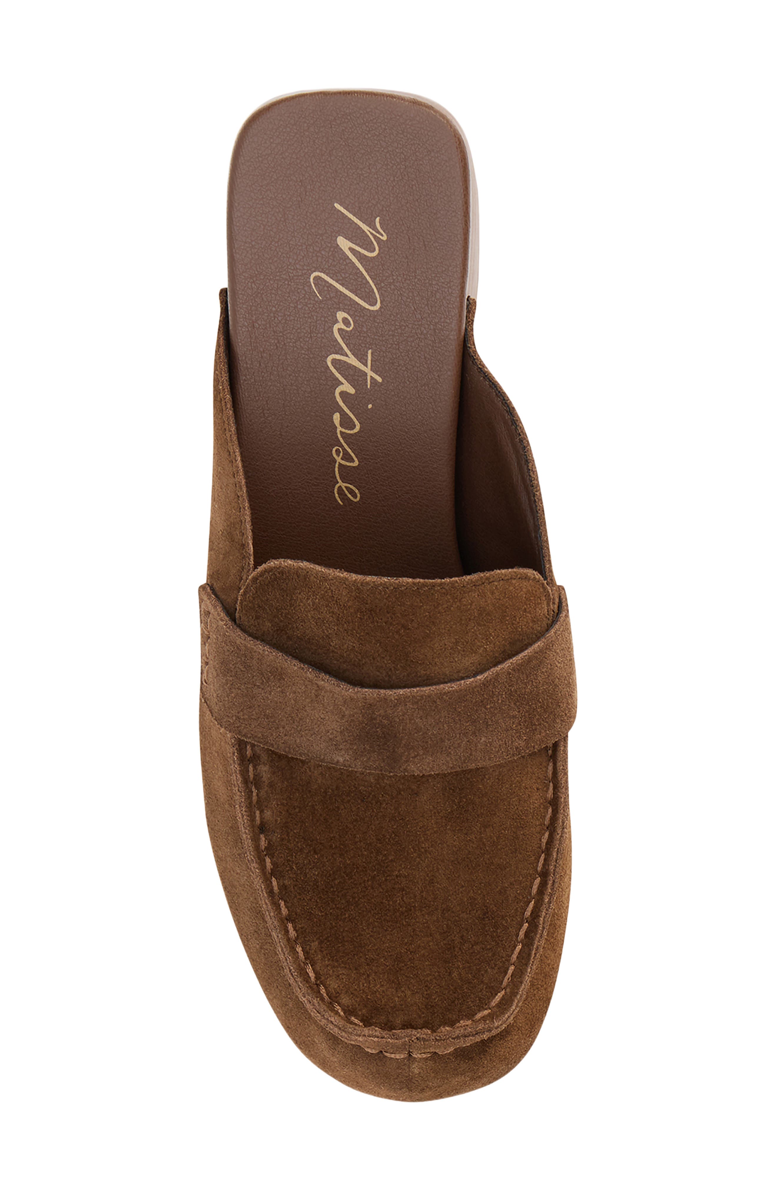 Reyes Leather Clog, Alternate, color, BROWN