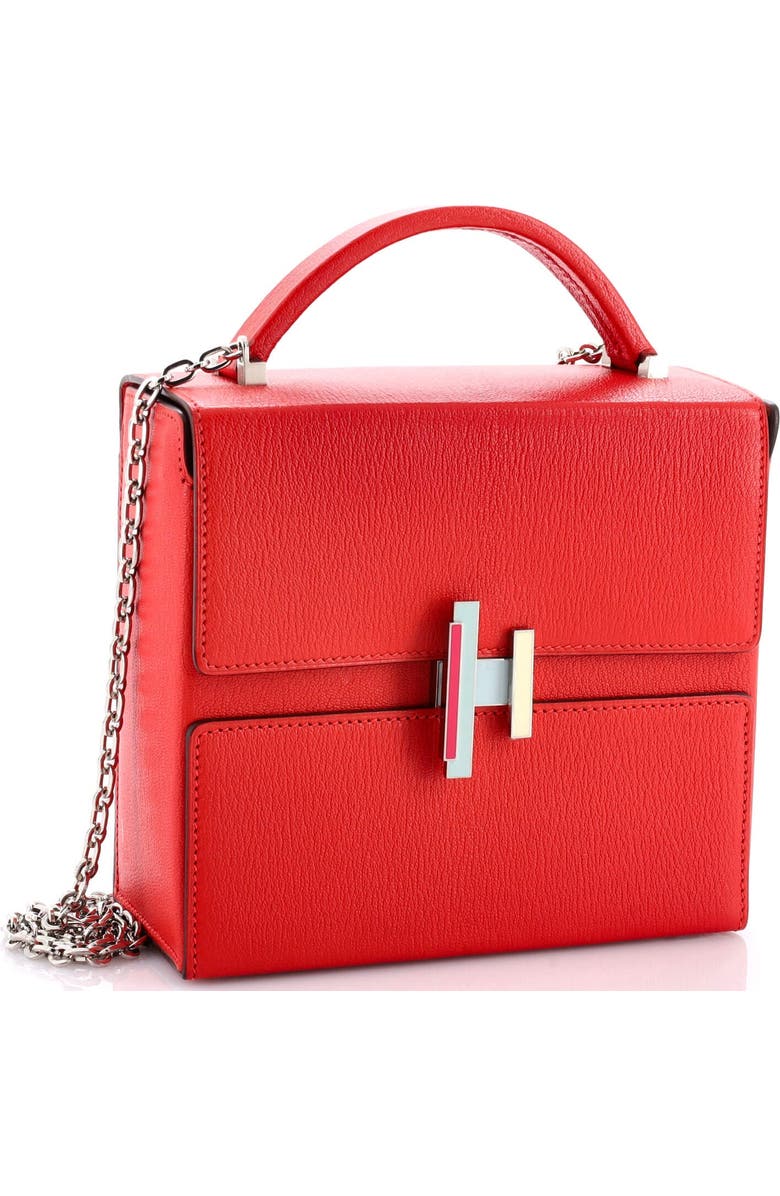 Pre-Owned Hermes Cinhetic Top Handle Bag Chevre Mysore, Alternate, color,