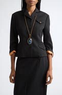 Versace Wool Grain de Poudre Informal Jacket