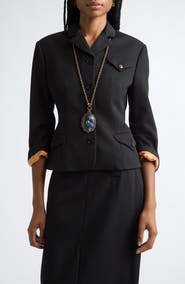Versace Wool Grain de Poudre Informal Jacket
