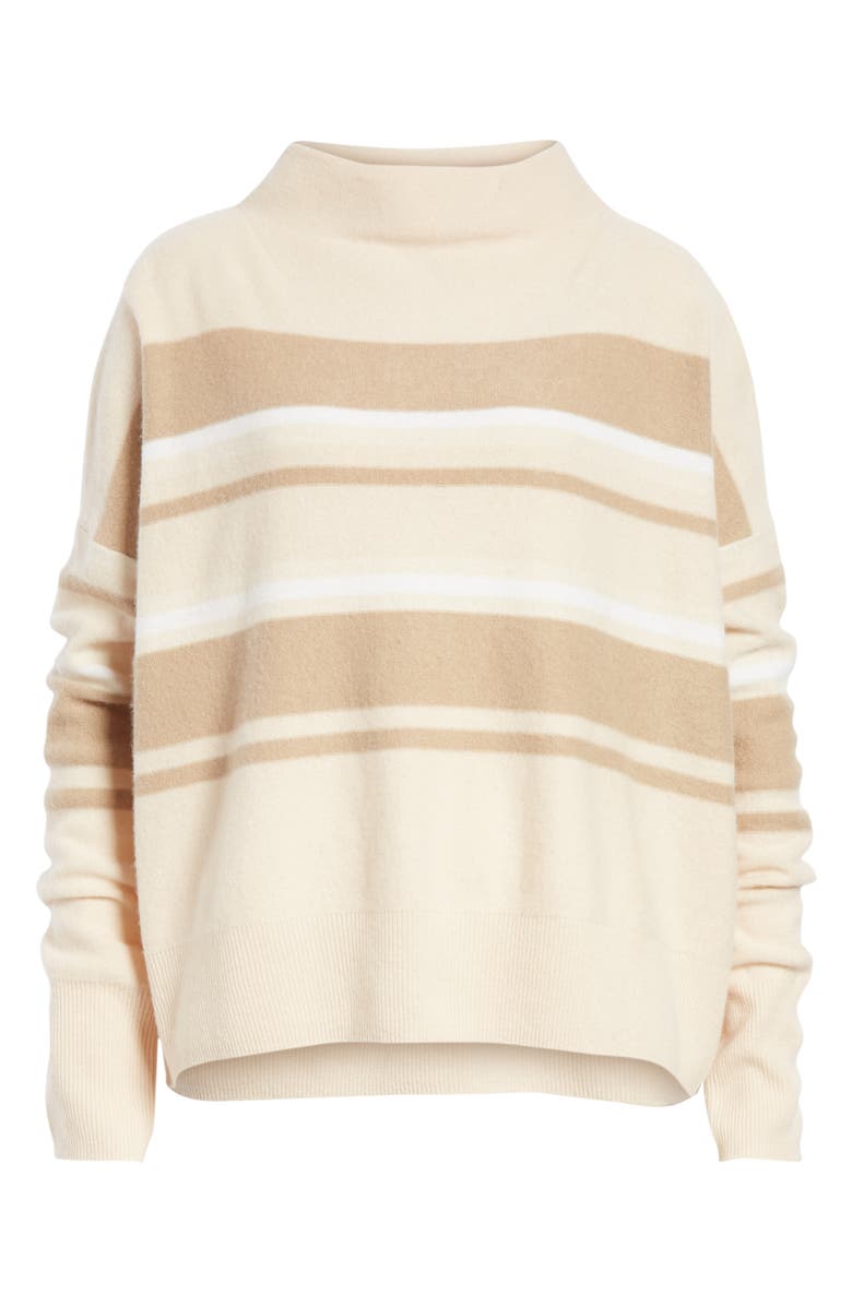 Vince Cashmere Ombré Stripe Mock Neck Sweater, Alternate, color,