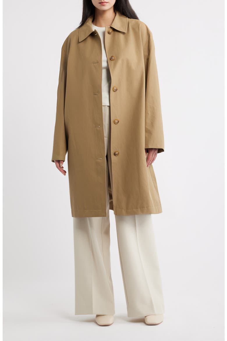 Tailored Longline Raincoat, Main, color, CARMELLO
