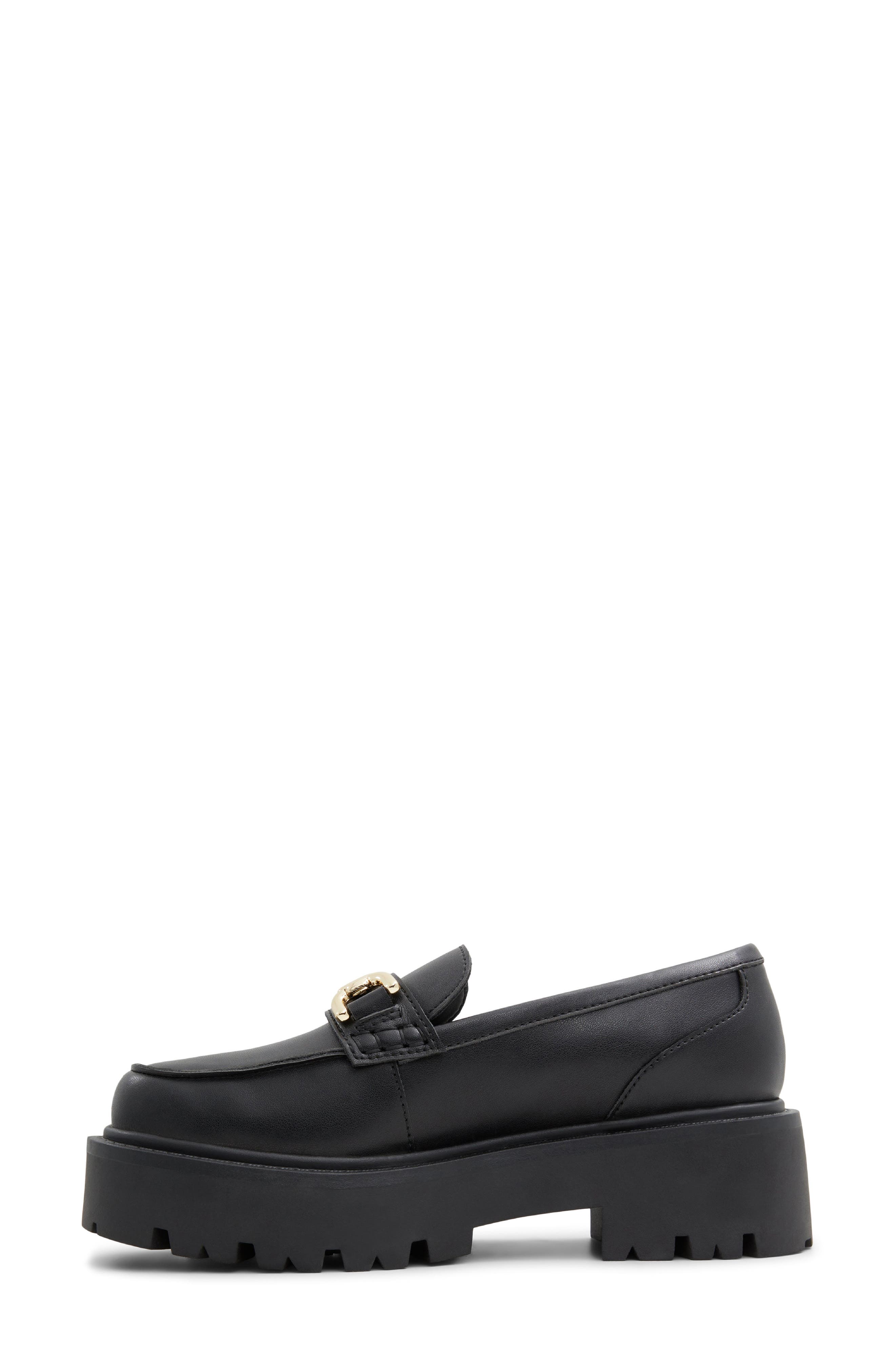 ALDO Oneameth Platform Lug Sole Loafer, Alternate, color, Black