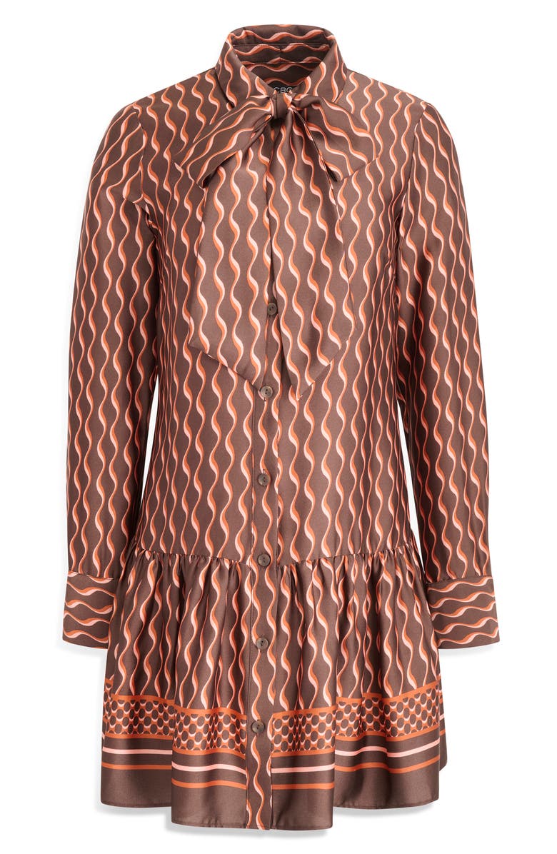 BCBG Long Sleeve Drop Waist Shirtdress, Alternate, color,