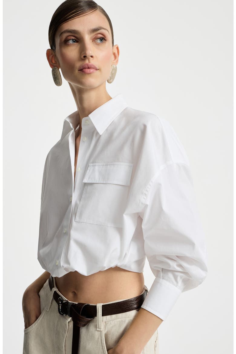 Crop shirt, Alternate, color, White