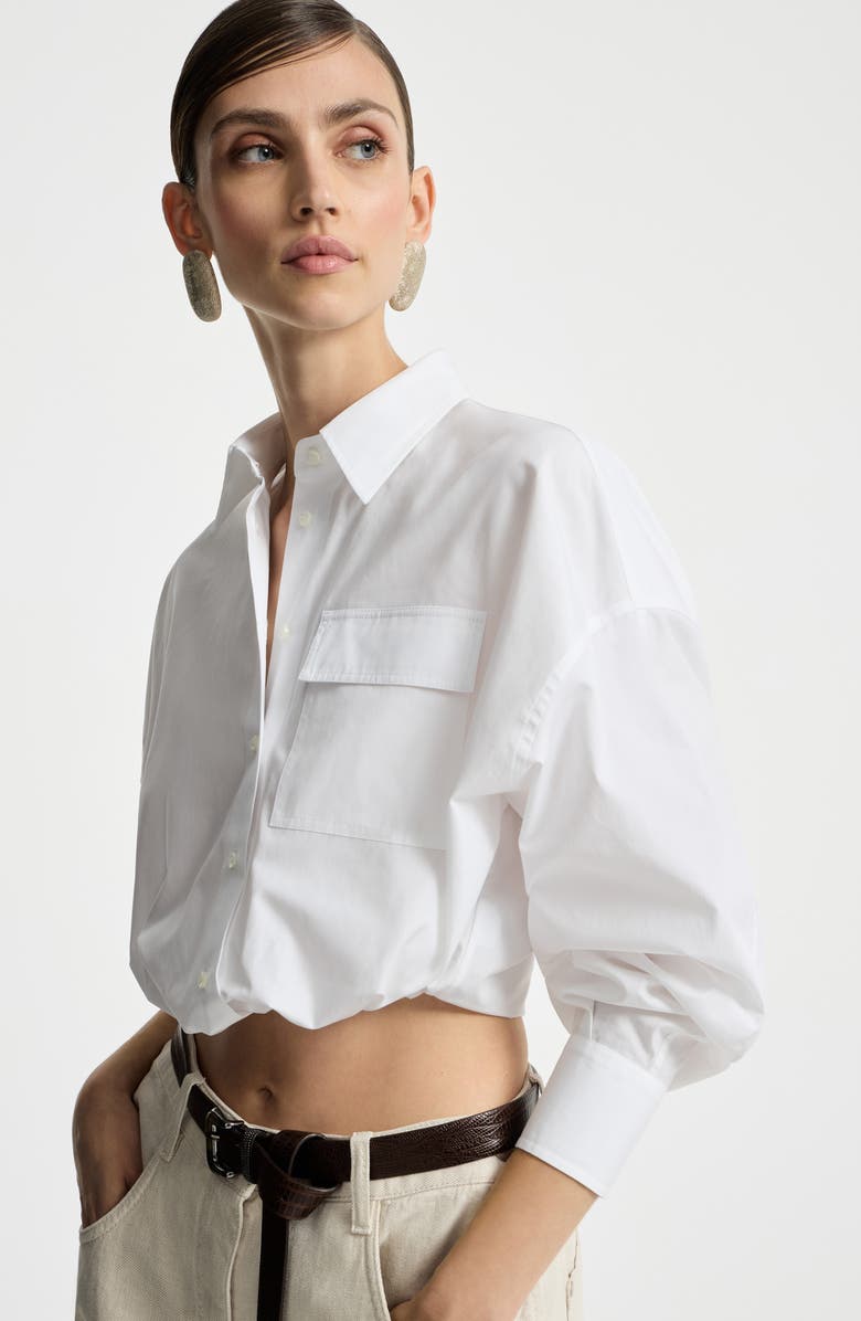 Brunello Cucinelli Crop shirt, Alternate, color, White