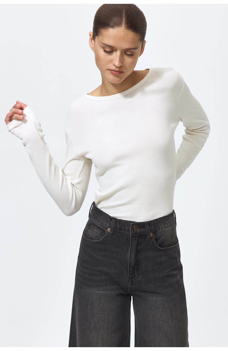 H&M Super wide high waist jeans, Main, color, Washed Black