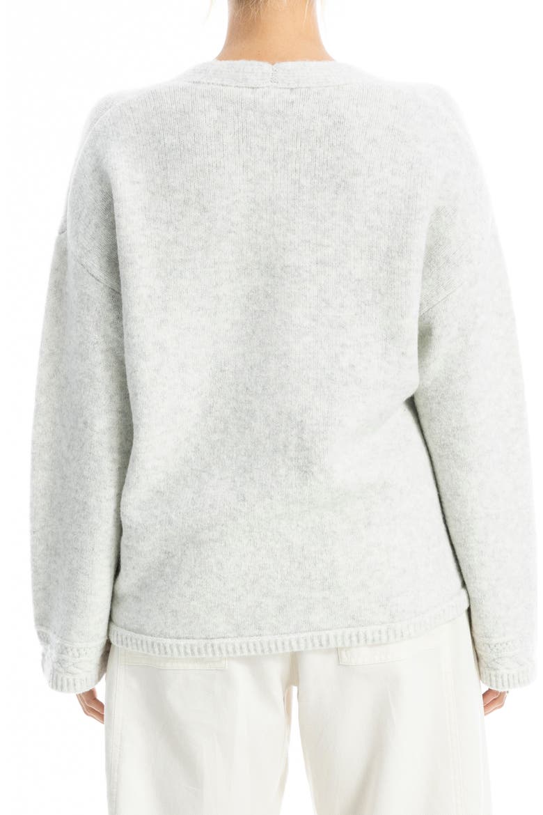 V-Neck Cardigan, Alternate, color, HEATHER CLOUD