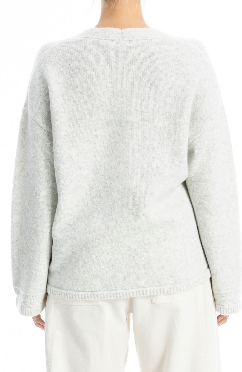 MAX STUDIO V-Neck Cardigan, Alternate, color, Heather Cloud