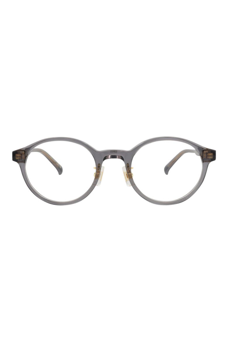 50mm Round Optical Glasses, Main, color, GREY GREY TRANSPARENT