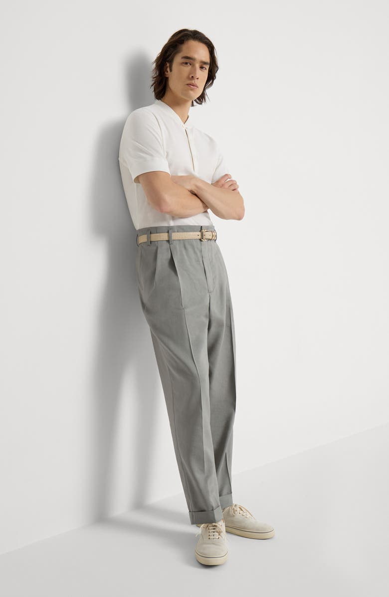 Brunello Cucinelli Gabardine trousers, Alternate, color, Khaki